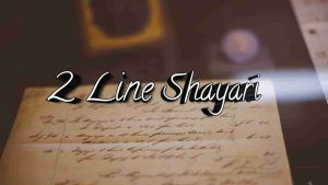 Read more about the article 2 Line Shayari